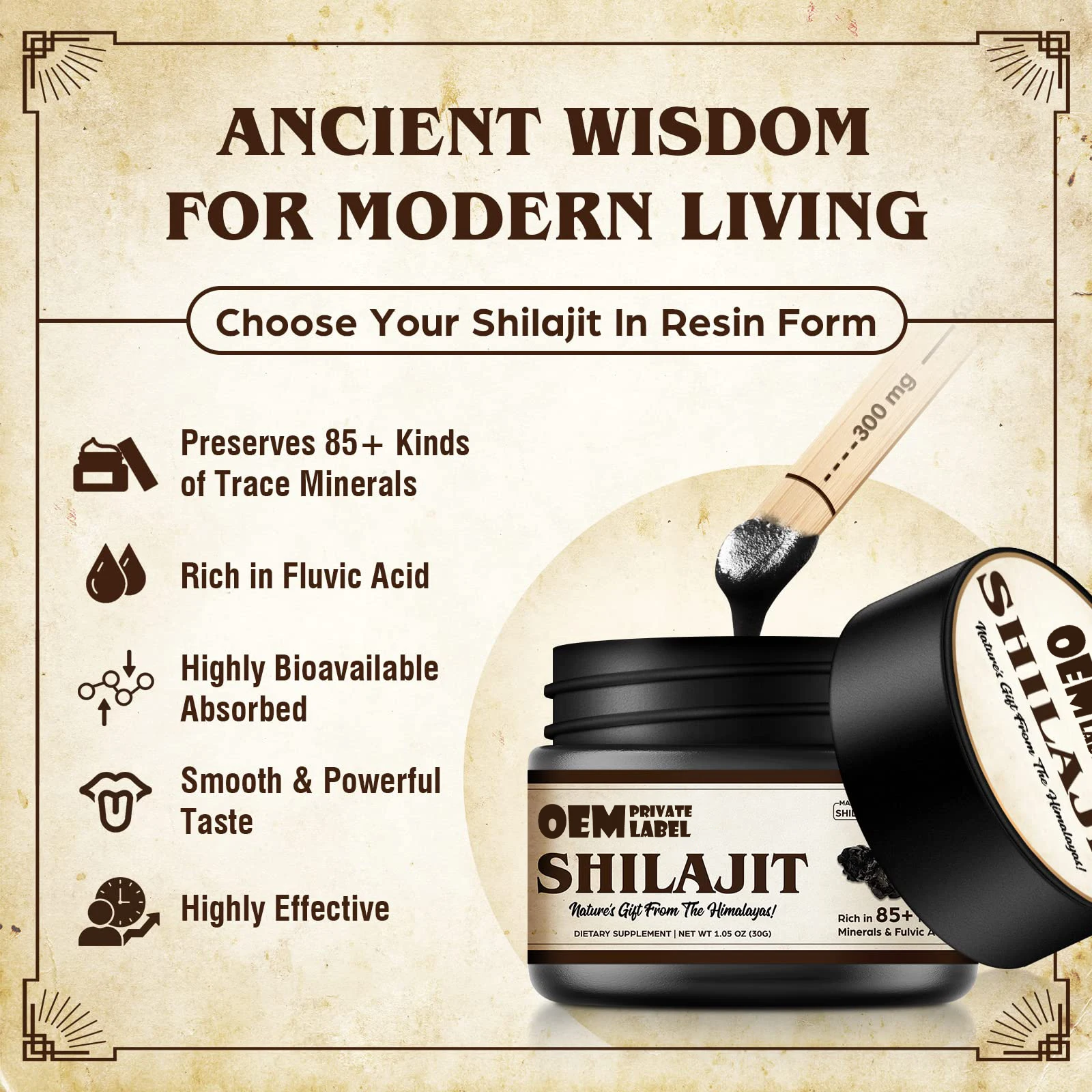 Private Label Fulvic Acid Shilajit Resin Pure Himalayan Shilajit ...