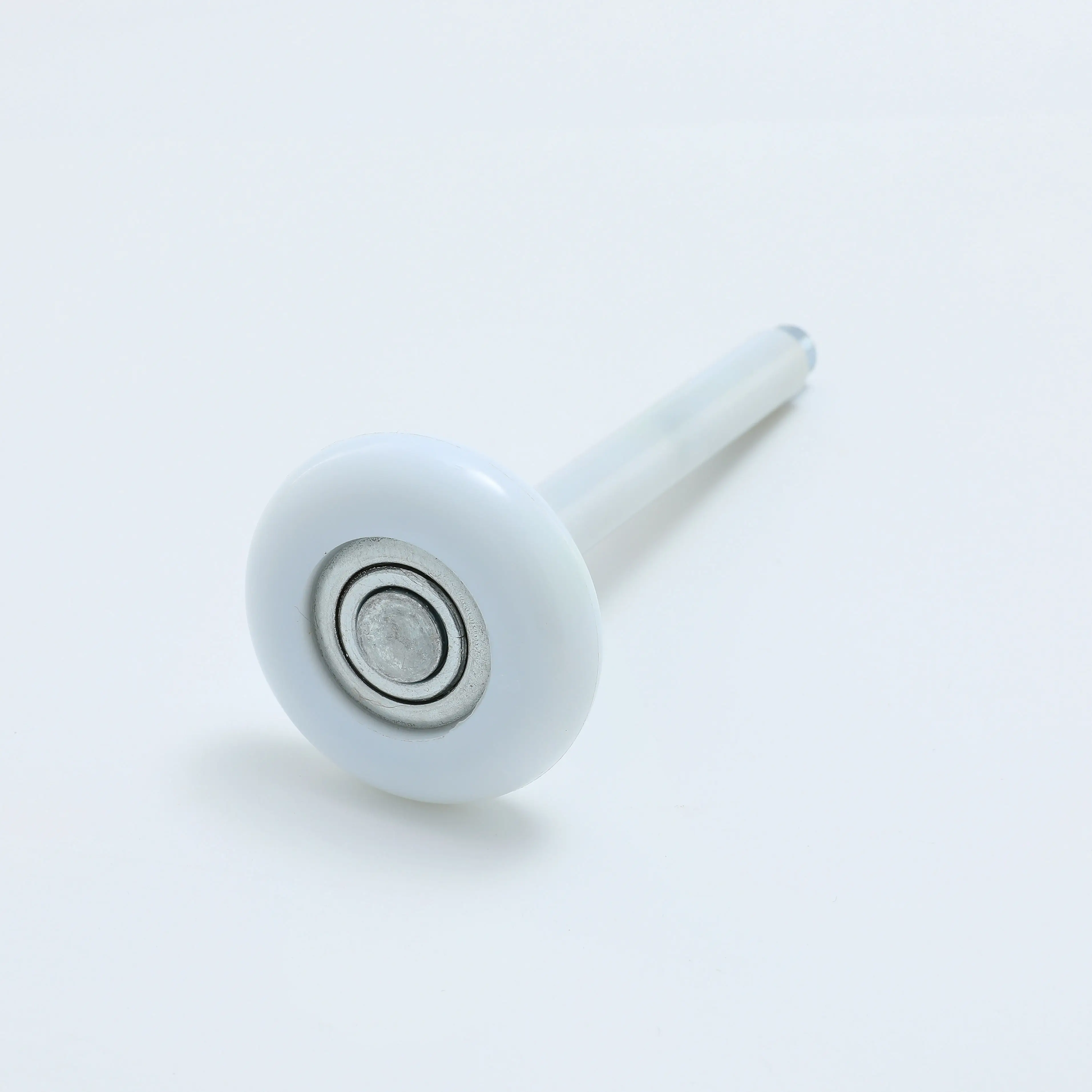 46*120mm White Wheel Wrapped Plastic Silent Pole 11-ball Bearing Garage Door Roller