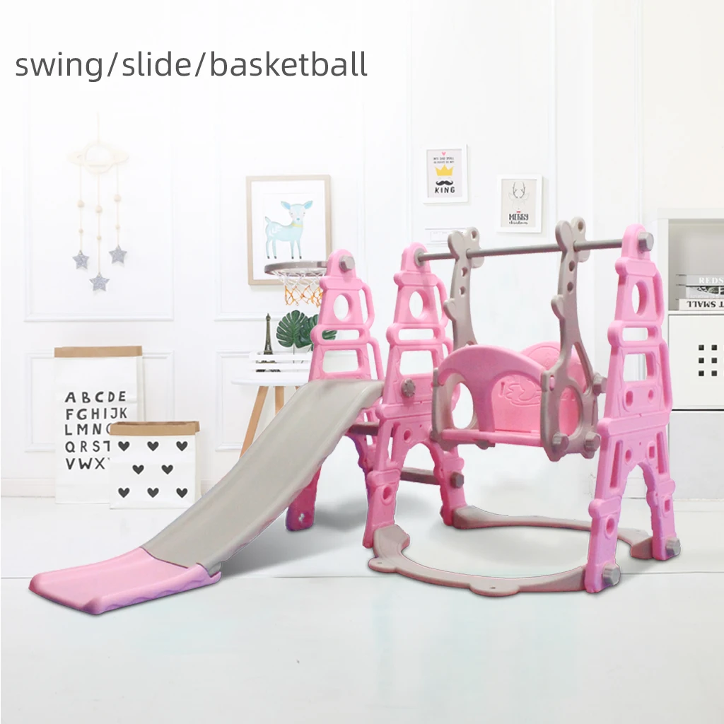 Hot Sale Children Plastic Slide Indoor Home Baby Swing Slide Combination Small Baby Toy