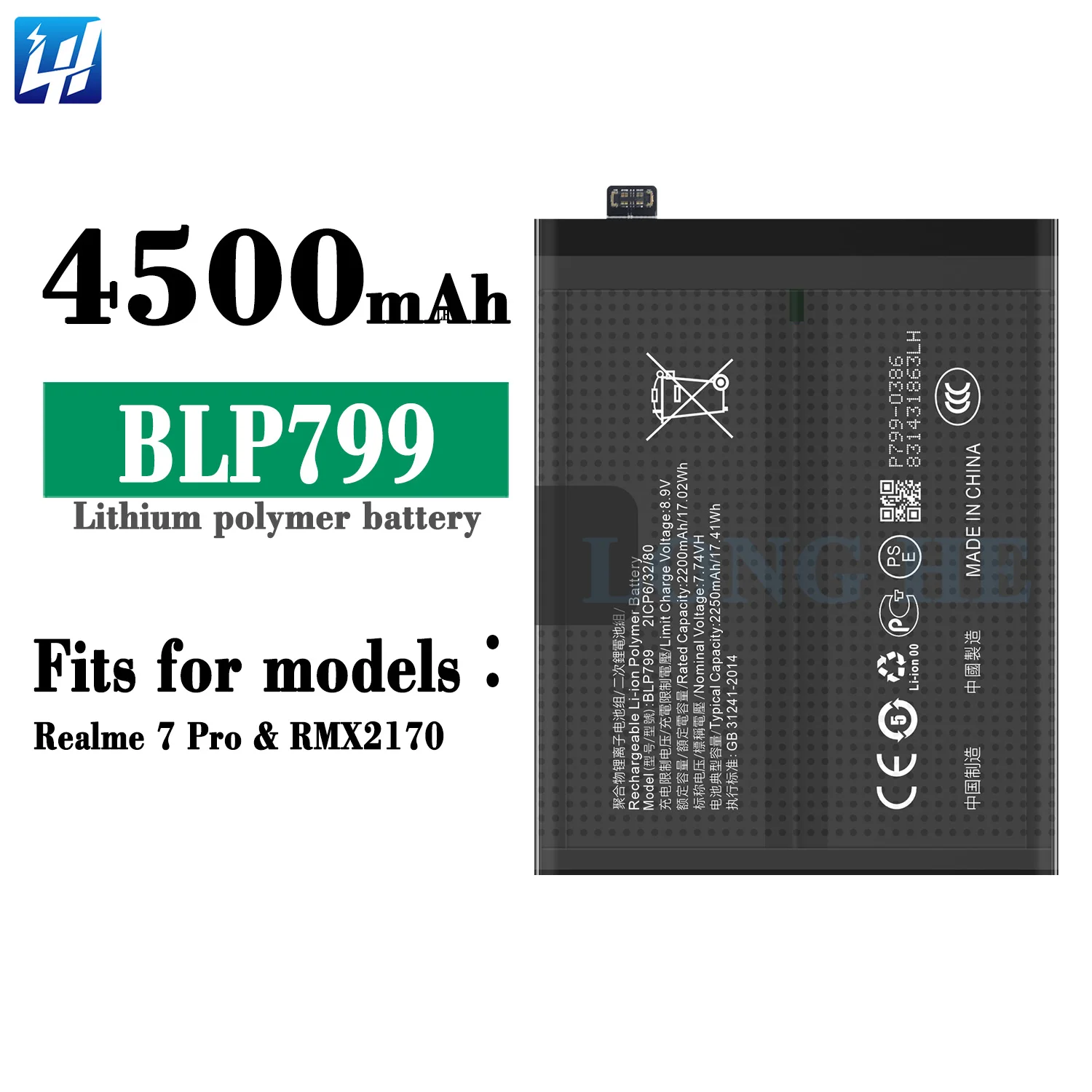 Batterie Originale Realme BLP799 Pour Realme 7 Pro - Neuf Sous Blister - EAN 3000000051269
