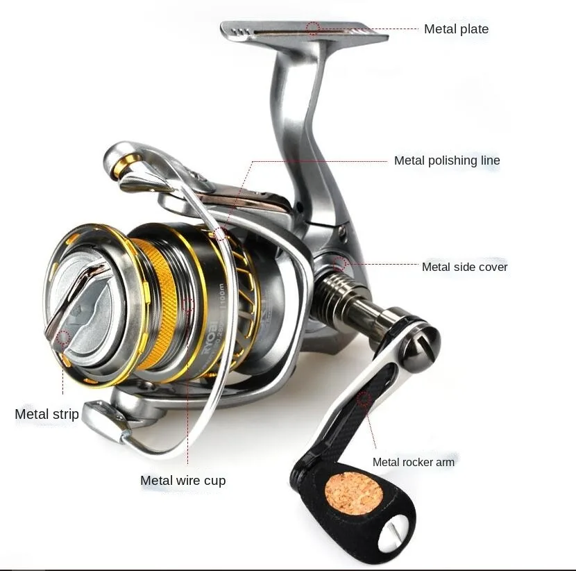 Fishing Reels Reel Spinning Wheel Fishing Reel 6+1BB Max Drag 8KG Saltwater  Metal Spool Reels Spinning Reel Handle (Color : 1000), Spinning Reels -   Canada