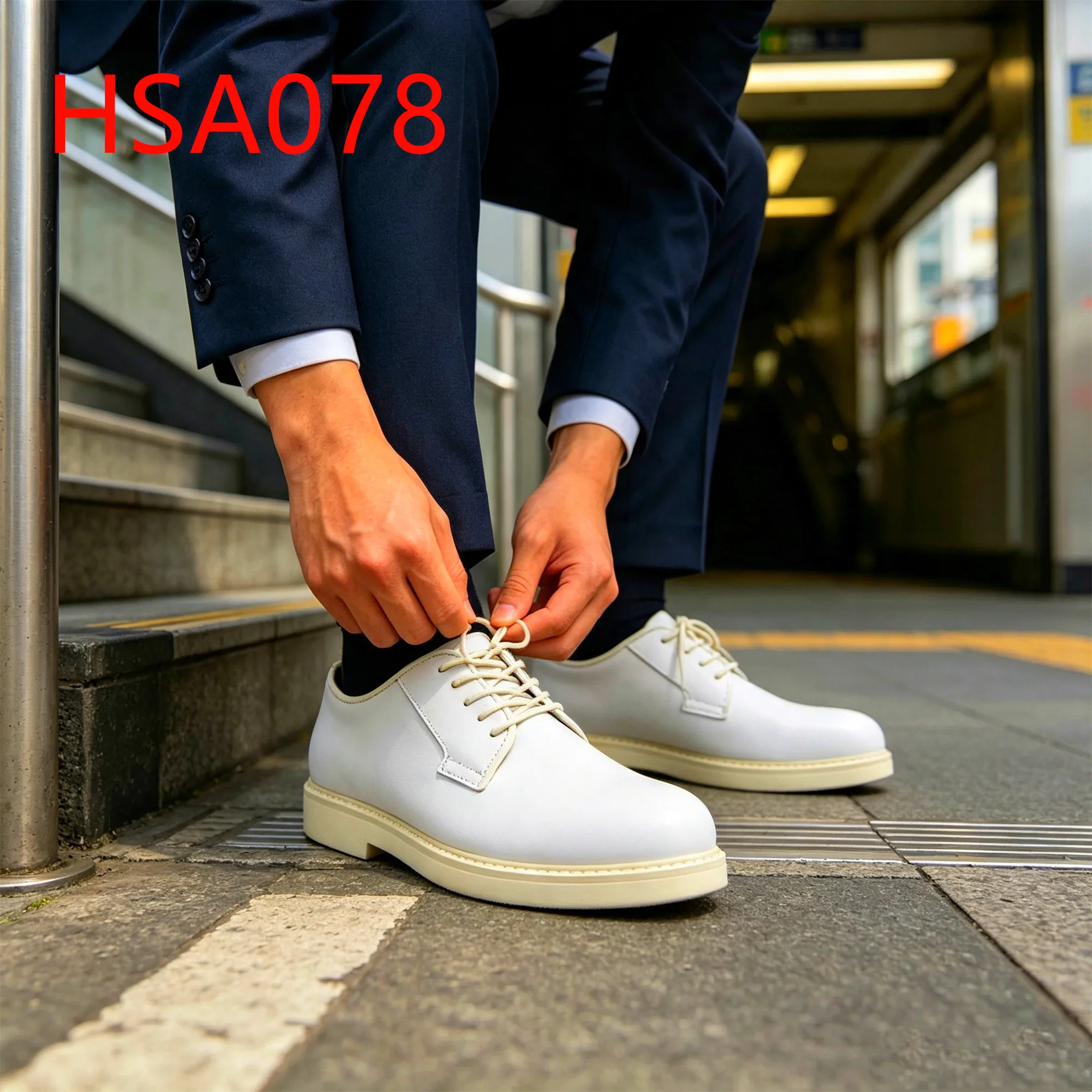 HY,Office Wear Glossy/matte Full Grain Leather Men Leather Shoes Stitching Sole White Hua Singh Uniform Shoes in Nigeria HSA078
