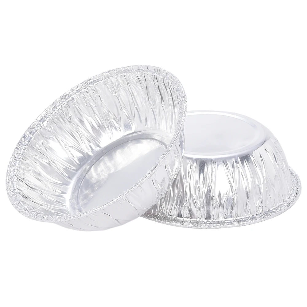 product custom size aluminum foil container disposable catering tray freezer safe foil container egg tart cup-2