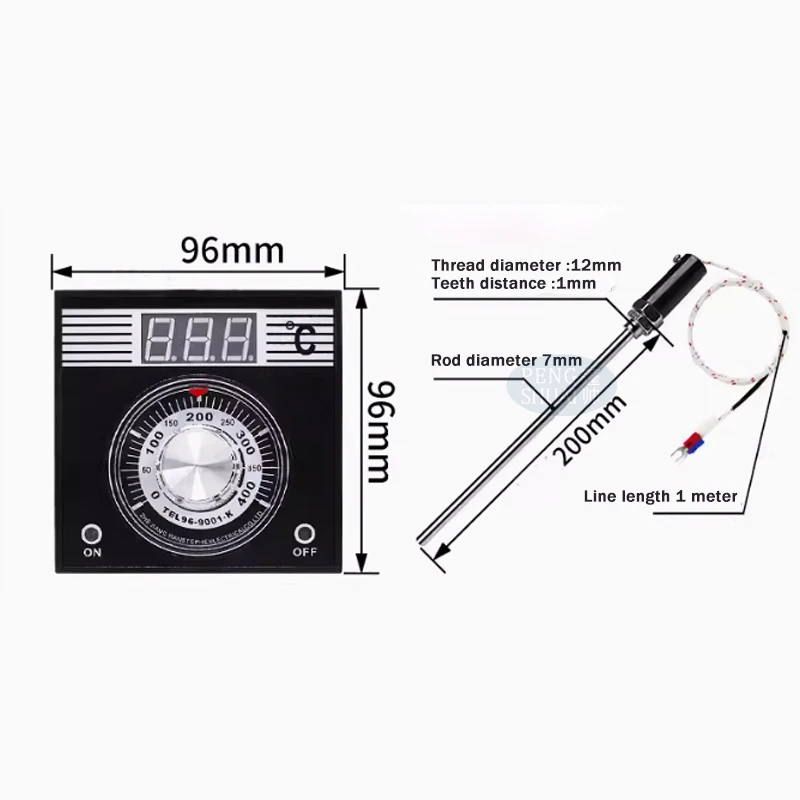 TEL96-9001  Digital Display Safe and Durable 0~400 Degrees AC220/380V Baking Oven Special Thermostat  TEL96-9001