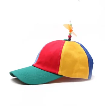 Propeller Hat, Brightly Color with Propeller On Top Spinning Propeller Ball  Hat Adjustable Size Baseball Hat for Women Girl - AliExpress