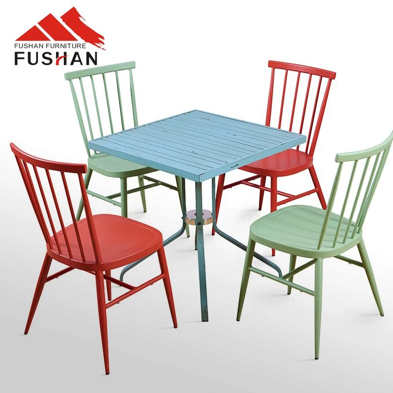 Dining table aluminum legs with modern  coffee Table for Home and Kitchen