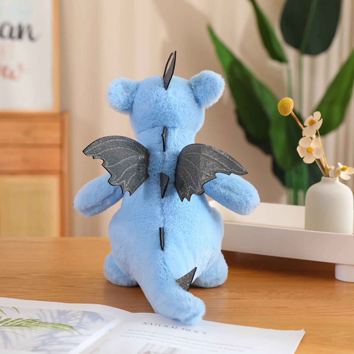 Ready to Ship Multi-Color Stuffed Animal Dragon Plush Toys With Flying Wings Purple Green Dragon Soft Dolls New Year Kids Gifts