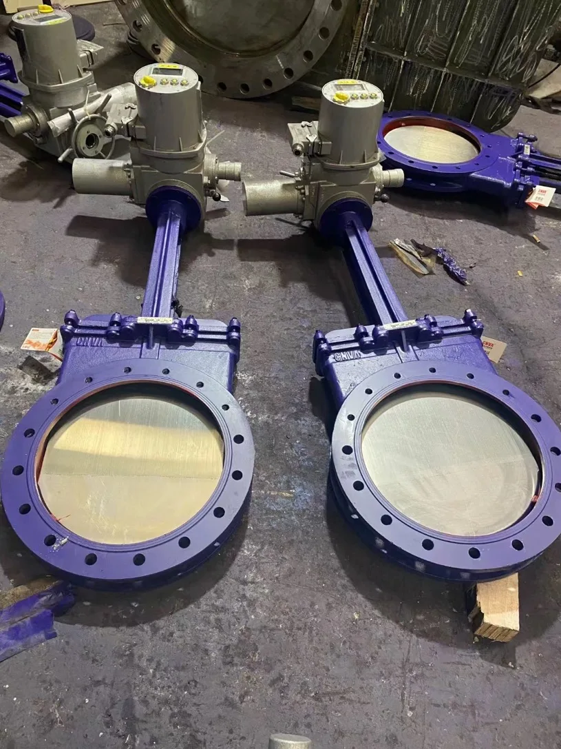 PN10 WCB Flange Electric Knife Gate Valve