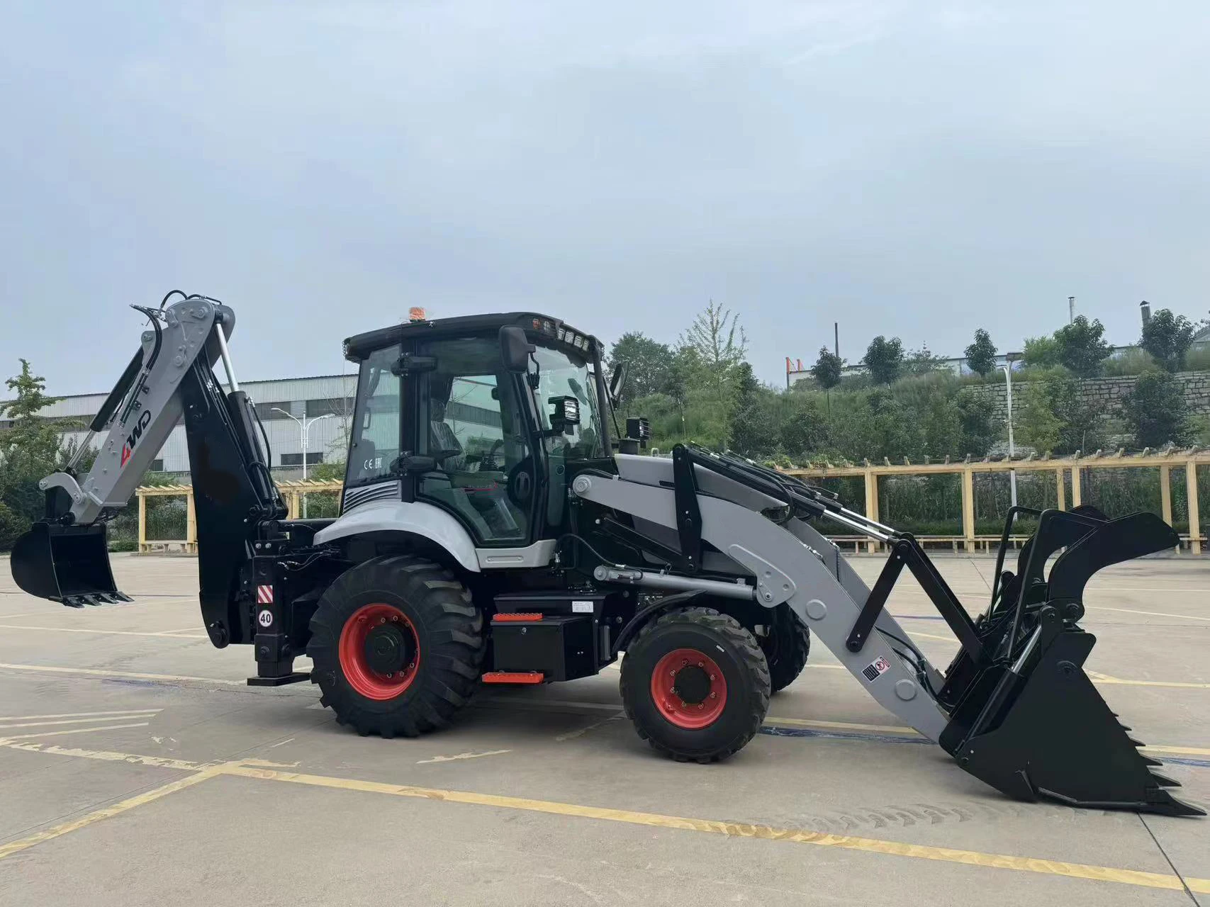Loading Backhoe Mini Loader 4x4 Backhoe Wheel Diesel Engine 1-Year Warranty Including ...