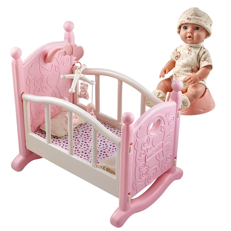 Culla Per Bambole Con Baldacchino In Garza, Lettino Da Sogno In Stile Principessa, Per Bambini, Neonati E Giochi Di Ruolo, Casa Delle Bambole E Arredamento Cameretta