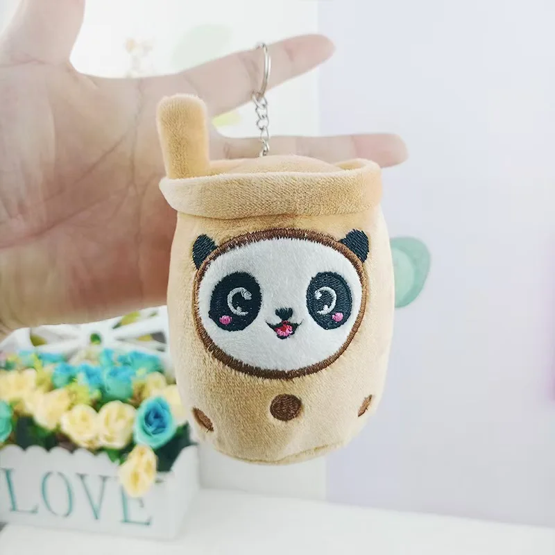 IN STOCK Cute Kawaii Animal Stuffed Keychain Panda Boba Bubble Tea ...