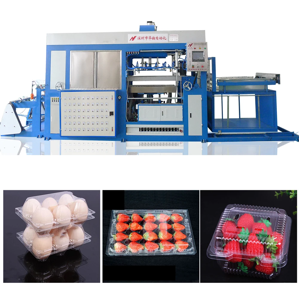 Plastic Thermoforming Vacuum Forming/Molding Fruit Egg Carton Tray Making Machine