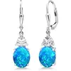 Blue Simulated Opal-Cabochon-October
