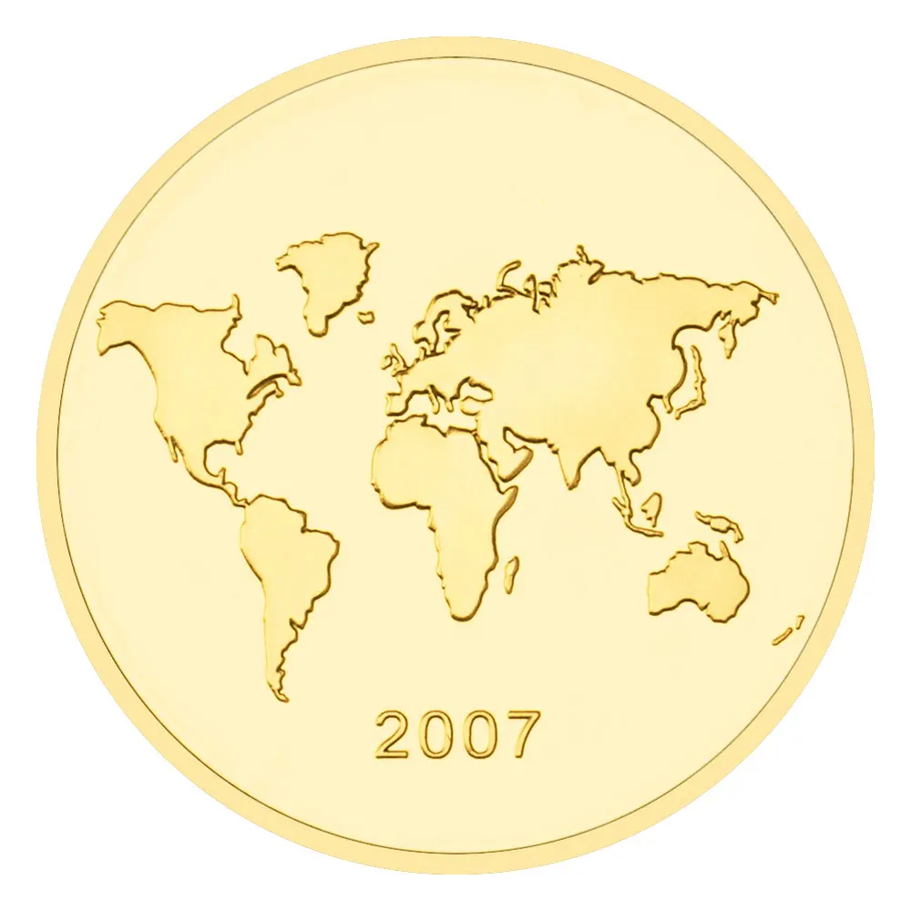 Peru Great Buildings Machu Picchu Gold Plated Collectible Coins Seven Wonders of the World Color Printing Souvenirs Coin Gift