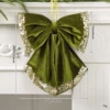 Olive Green Velvet Bows