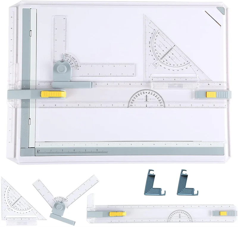 Metric A4 Drafting Table Portable A4 Drawing Board Drafting Tools Set ...