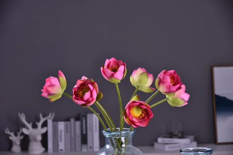 Wholesale Artificial Silk Lotus Flowers For Buddha Temple Pool Pond Home Decoration Buy Lotus