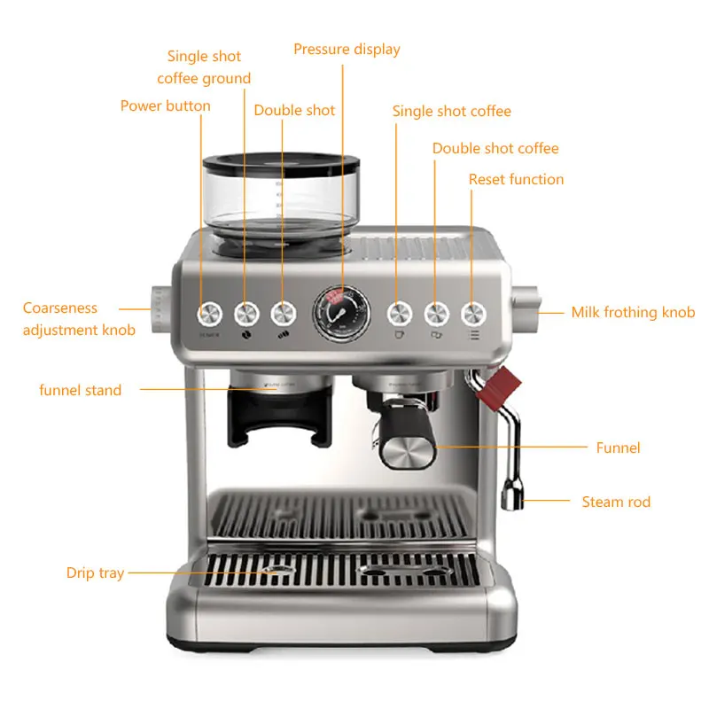 China Good quality Mocha Coffee Maker - Hot Sale Multi-function Coffee Maker  High Quality Espresso Machine – Honica Manufacturer and Factory