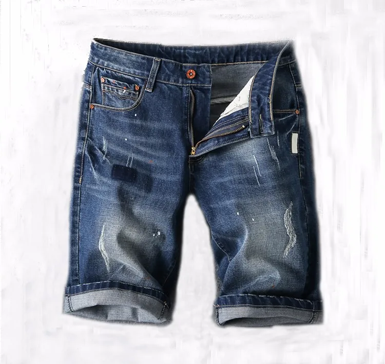 Men Ripped Distressed Skinny Denim Shorts Summer Casual Destroyed Jeans  Half Pants  Fruugo IN