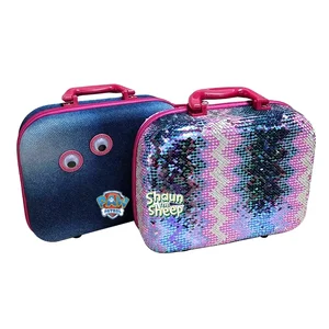 Luxury Women Bling Glitter Travel Makeup Bag Pouch Ladies Large Capacity Reversible Sequin Cosmetic Bag