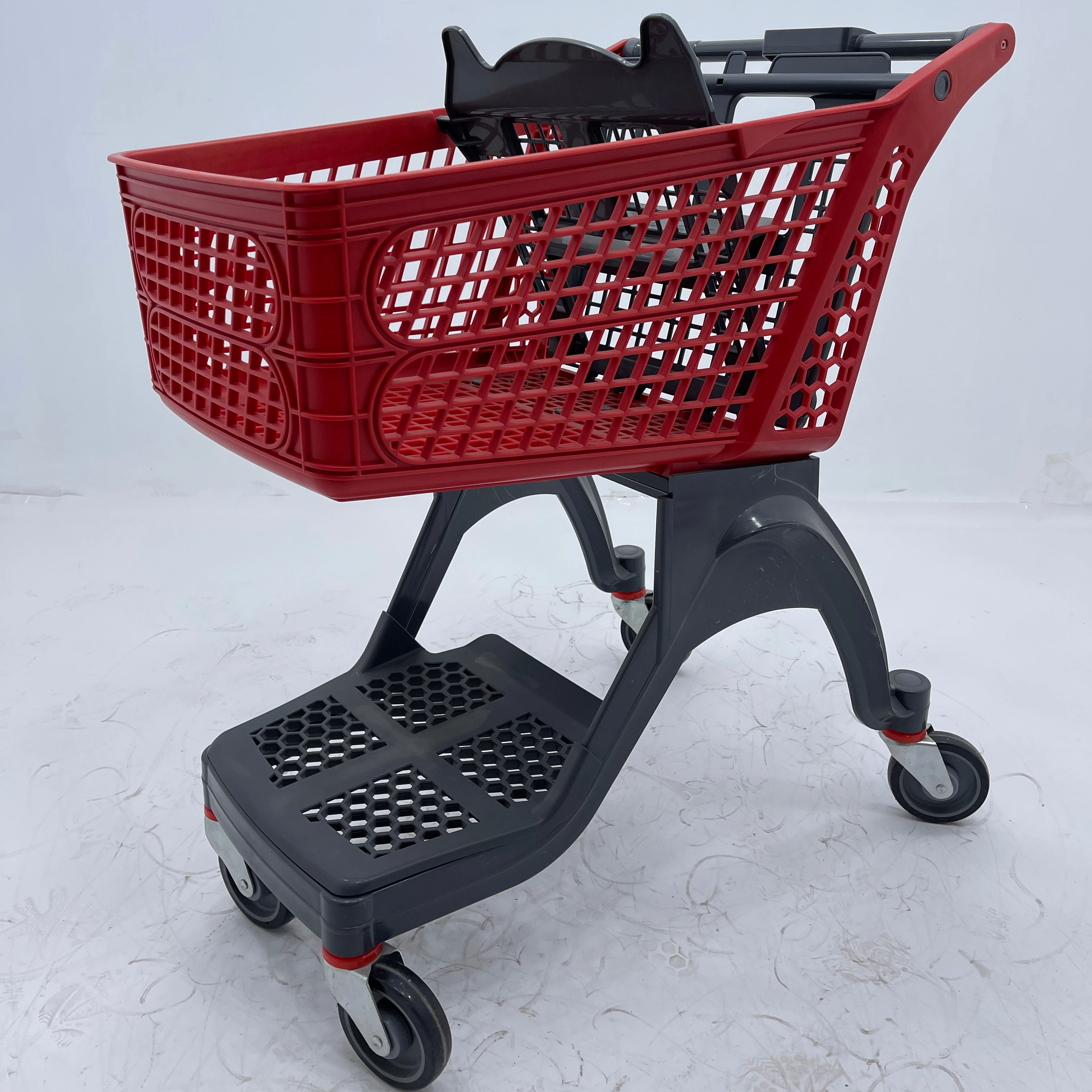 Plastic Supermarket trolley and retail store used 120 Liter shopping trolley carts-133091