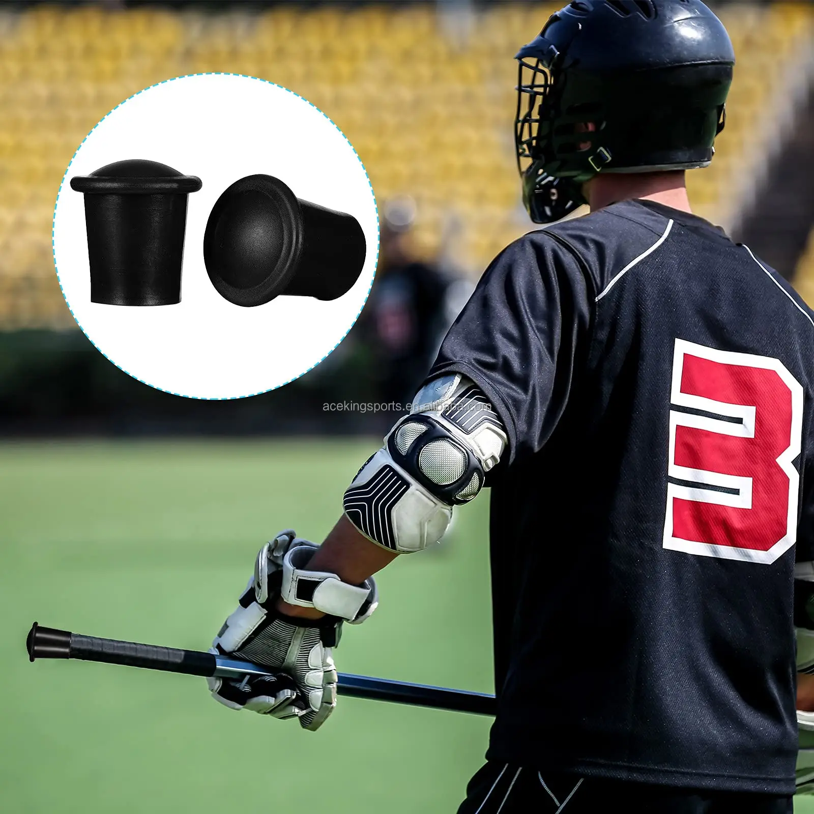 Classic Black Lacrosse Stick End Covers End Caps Lacrosse Butt Buy