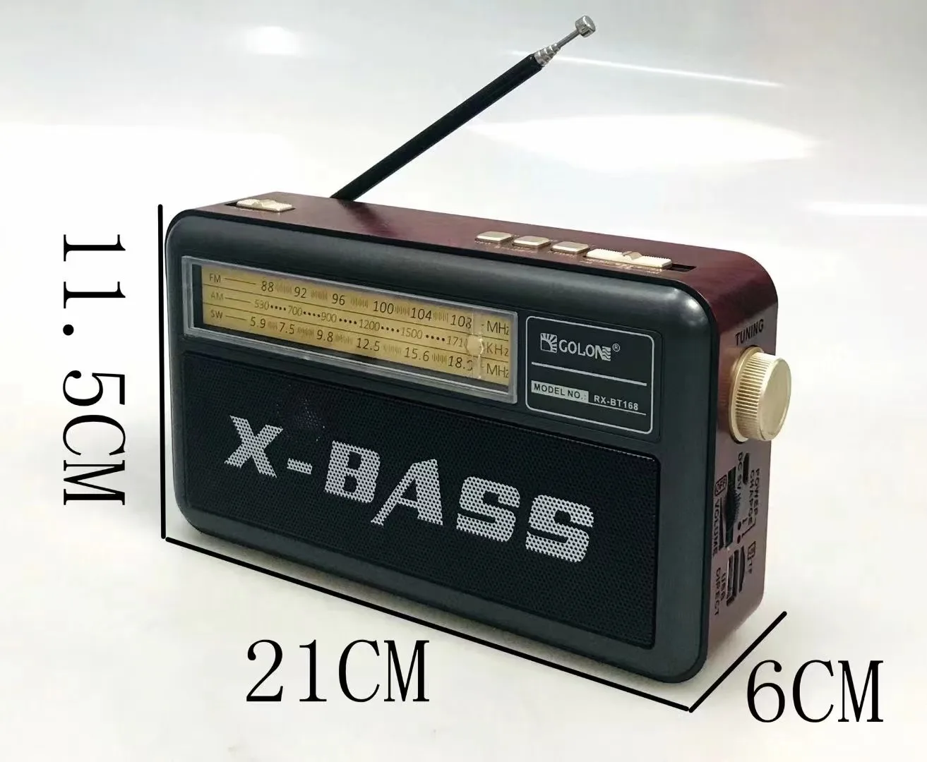 RX-BT168 Retro Wireless USB TF Card Radio - Portable & Versatile