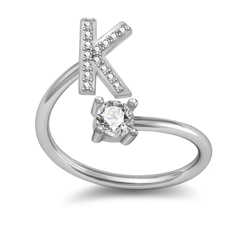 新しい925シルバーリングレターリングワイルドファッションバンブリング女性と男性用 Buy 女性リング シルバーリング 安い卸売中国で Product On Alibaba Com