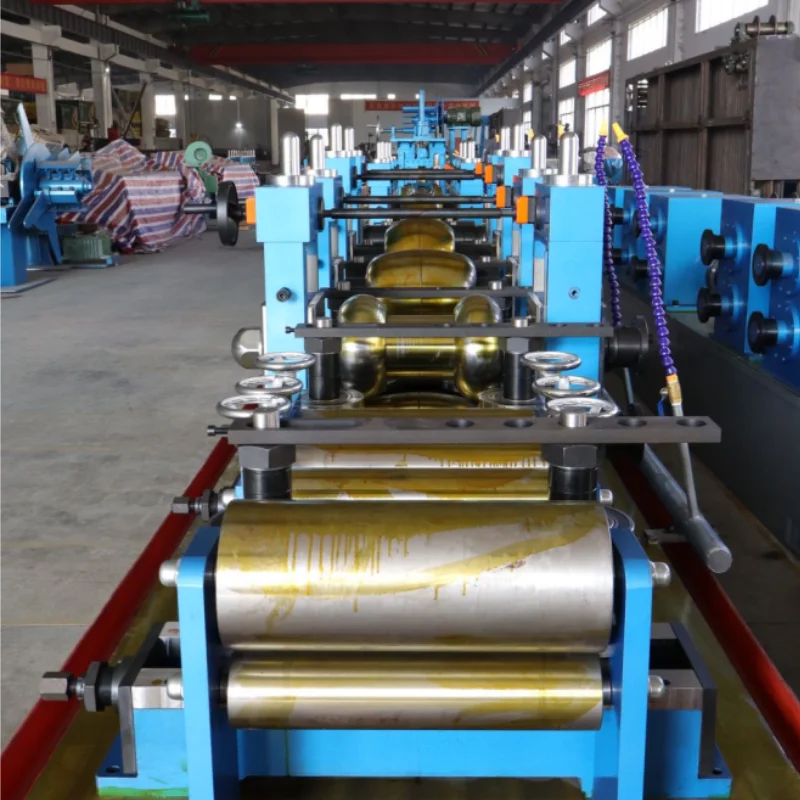 Automatic High Frequency Carbon Steel Galvanized Making Machine 32-102mm ERW Welded Tube Mill Line Square Tube Roller Forming