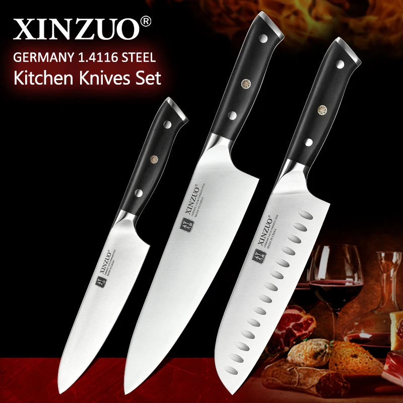 Xinzuo B13S 5 Pcs German High Carbon Steel Kitchen Knives Kitchen