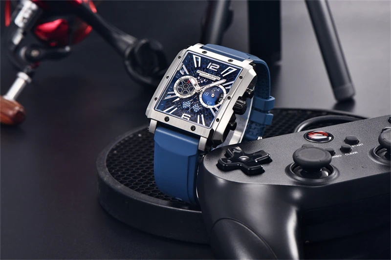 PAGANI DESIGN – nouvelles montres pour hommes, montre-bracelet carré Sport de plongée, étanche à 100M, montres à Quartz multifonctions
