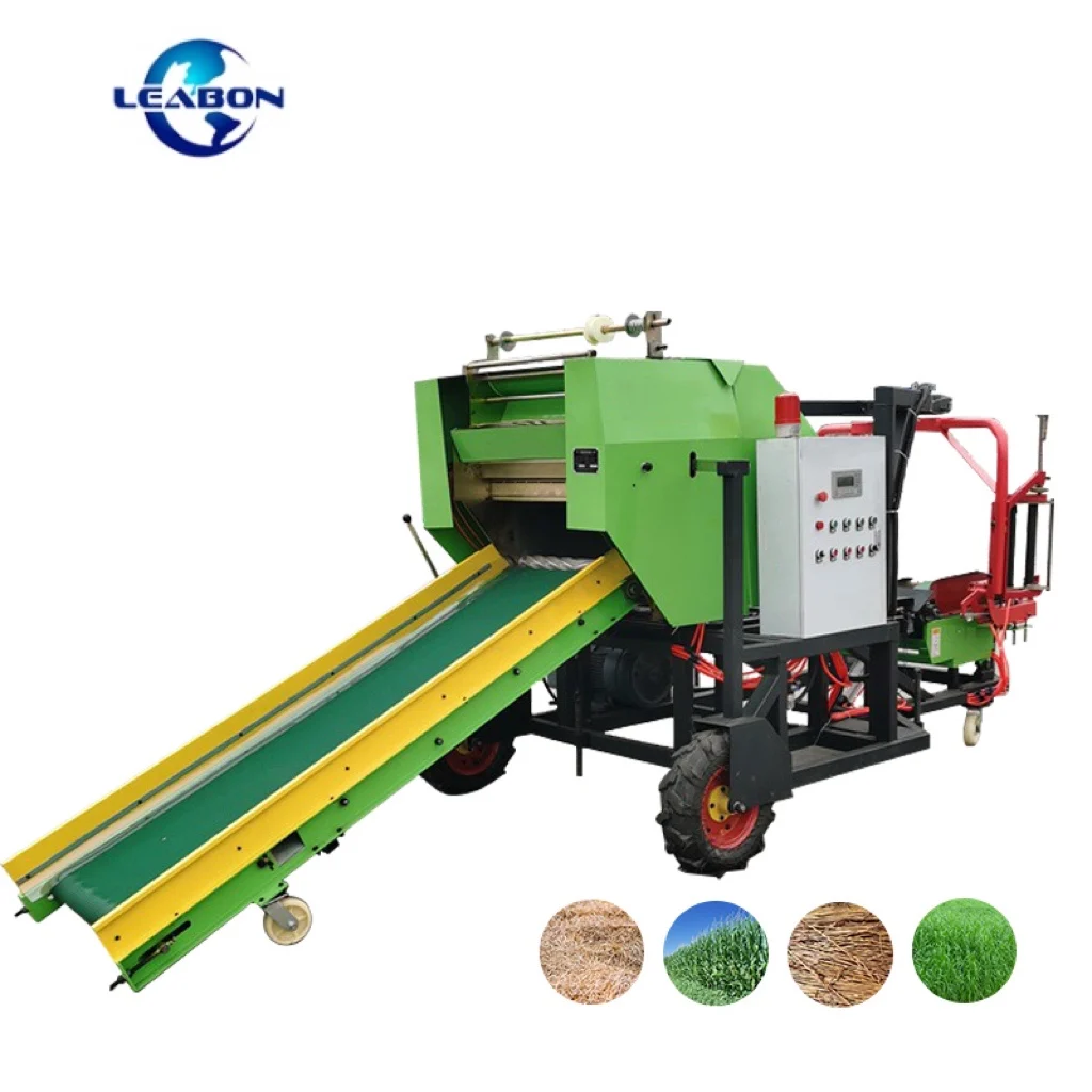 CE China Mini Fully Automatic Maize Corn Hay Silage Baler Grass Bale and Wrapper Machine Packing Machine Price for Sale