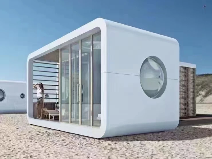 Modular Prefab Container Office Portable apple Home Pod Shaped Movable Container 20ft Cabin House