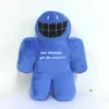 Blue big mouth man
