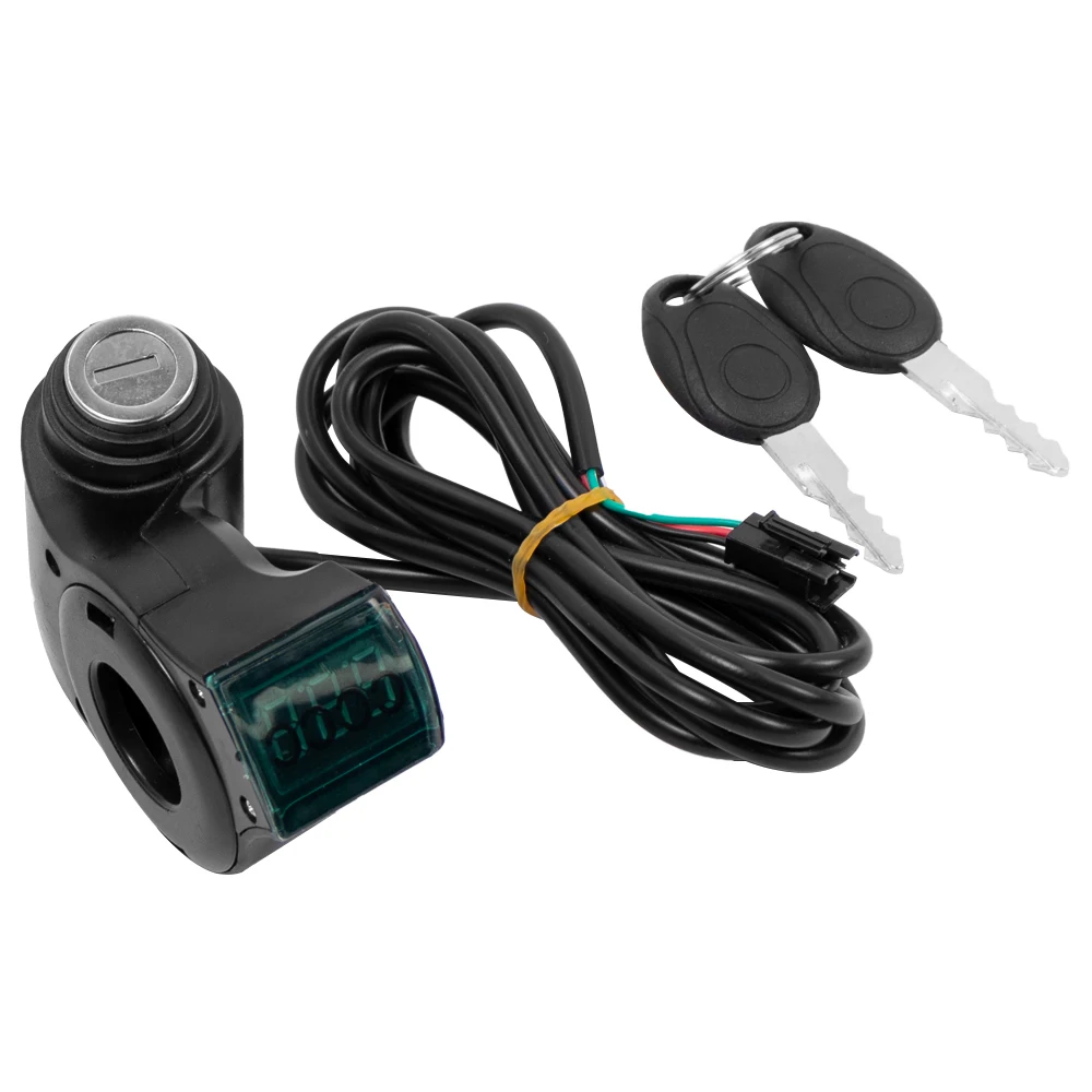 Power Key Voltemeter Key Lock Thumb Throttle Voltmeter Digital Voltage Display Switch Power for ZERO 8X 10X 11X Electric Scooter