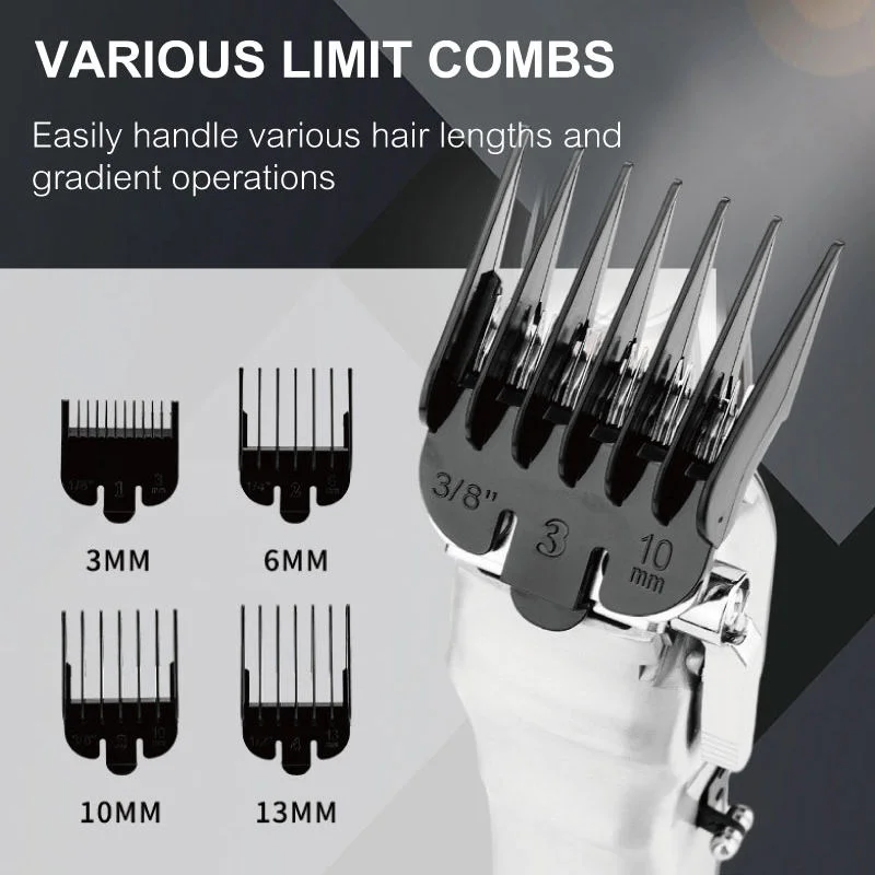 Professional Hair Trimmer with Adjustable Cutting Lengths All-In-One Set and Stepless Adjustable Blade Length for Precision Grooming