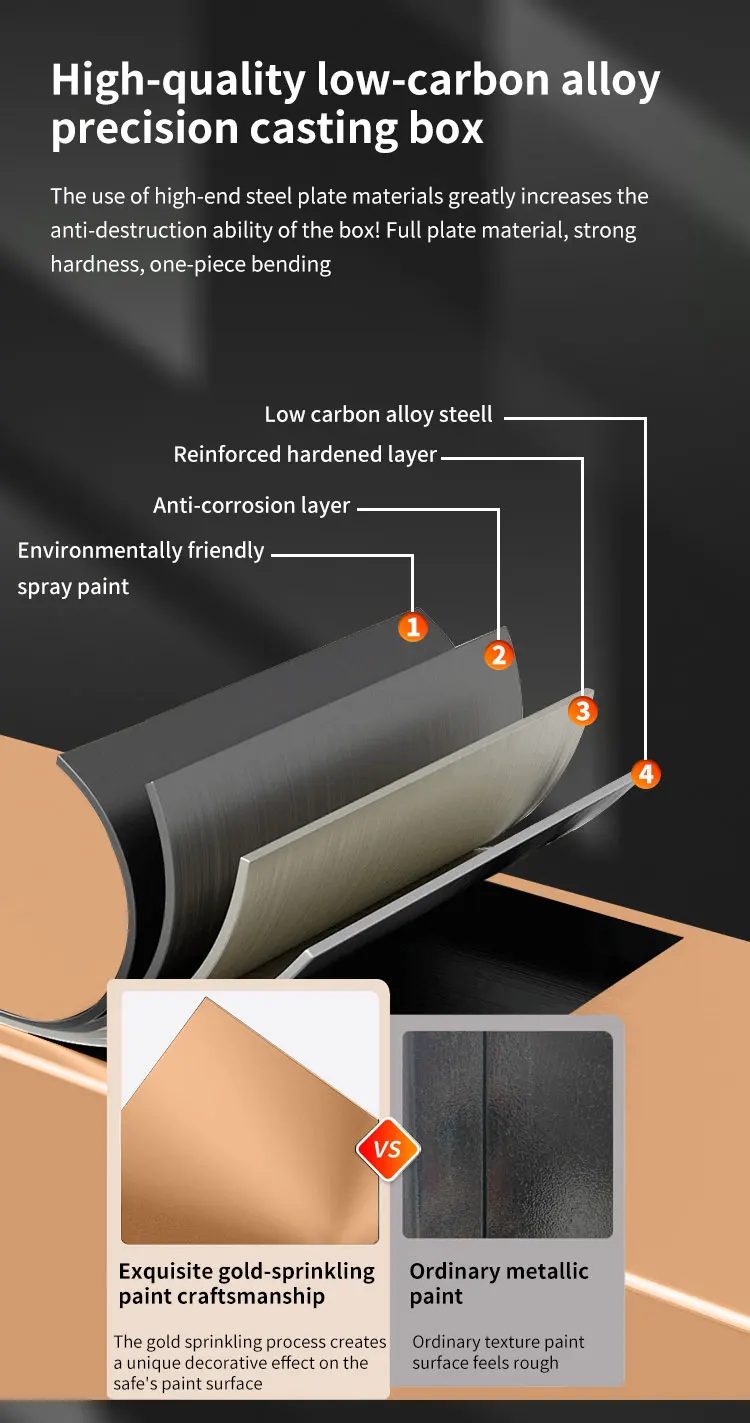 CEQSAFE Digital Fingerprint Safe Storage Passcode Smart Keys Box Tuya Smart Wifi Security Electronic Lock for Safe Box manufacture