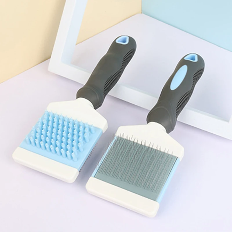 Double Sides Self Cleaning Dog Brush for Shedding Pet Grooming Comb Cat Brush Removes Loose Under Layers Knead Tangled Hair
