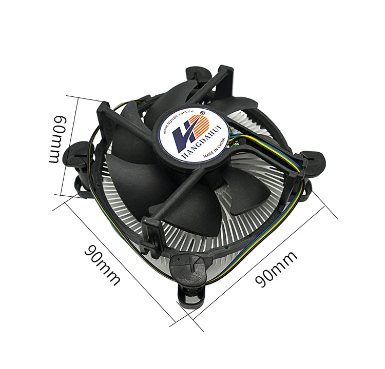 90mm ヒートシンク CPU クーラー Ryzen対応 165W TDP 1Uラジエーター