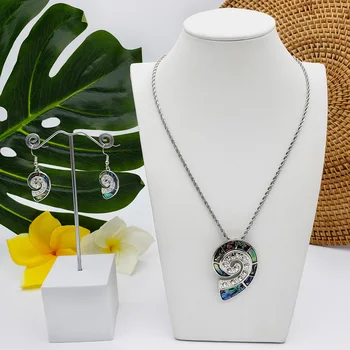 Orecchini Pendenti In Argento 925 Con Conchiglia Abalone E Palma, Gioielli Estivi Hawaiani, Regalo Per Donne