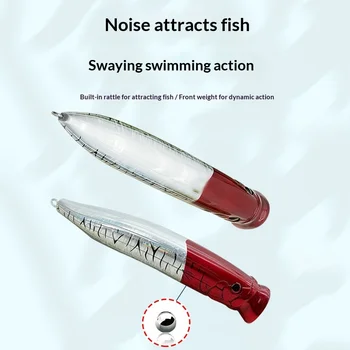 Factory Wholesale Stainless Steel Popper Lure All-Depth Layer Shore Casting Long-Range Hard Bait 82g Fishing Tackle – Popper – view 4
