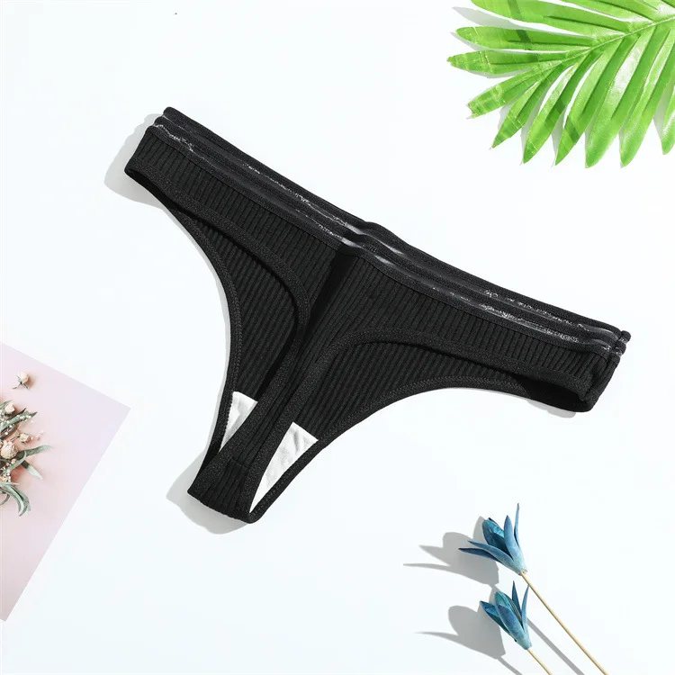 Women Cotton Seamless Thong Underwear Briefs Comfortable Sexy Ladies Underpants Solid Color 6546