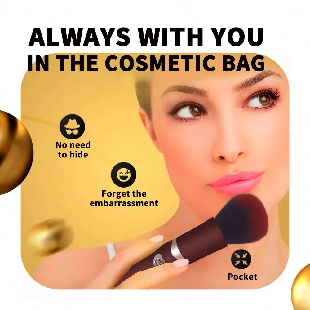 GYF Massage Head Bullet Electric Body Cosmetic Female Sex Toy Make up Dildo Foundation Face Vibrating Makeup Brush