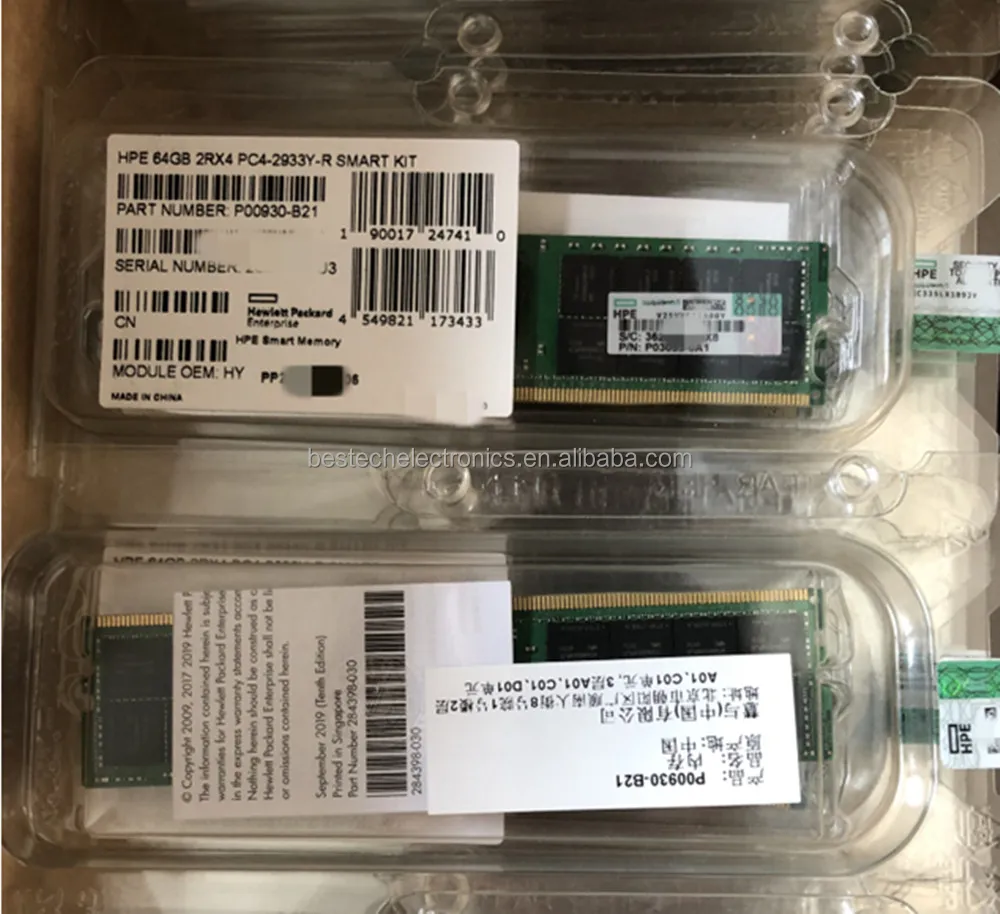 P00930-b21 Hot Sale Hpe 64gb 2r X4 Ddr4-2933 Cas-21-21-21 Registered ...