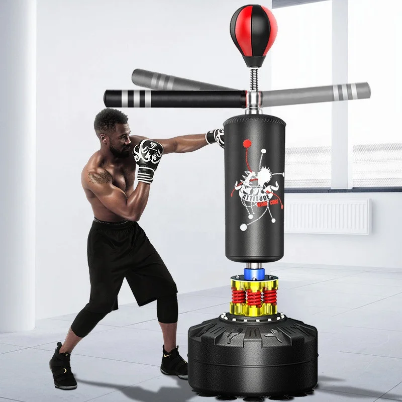Factory Custom Fitness Workout Adults Kicking Bag Heavy Punching Boxing Bag with Target