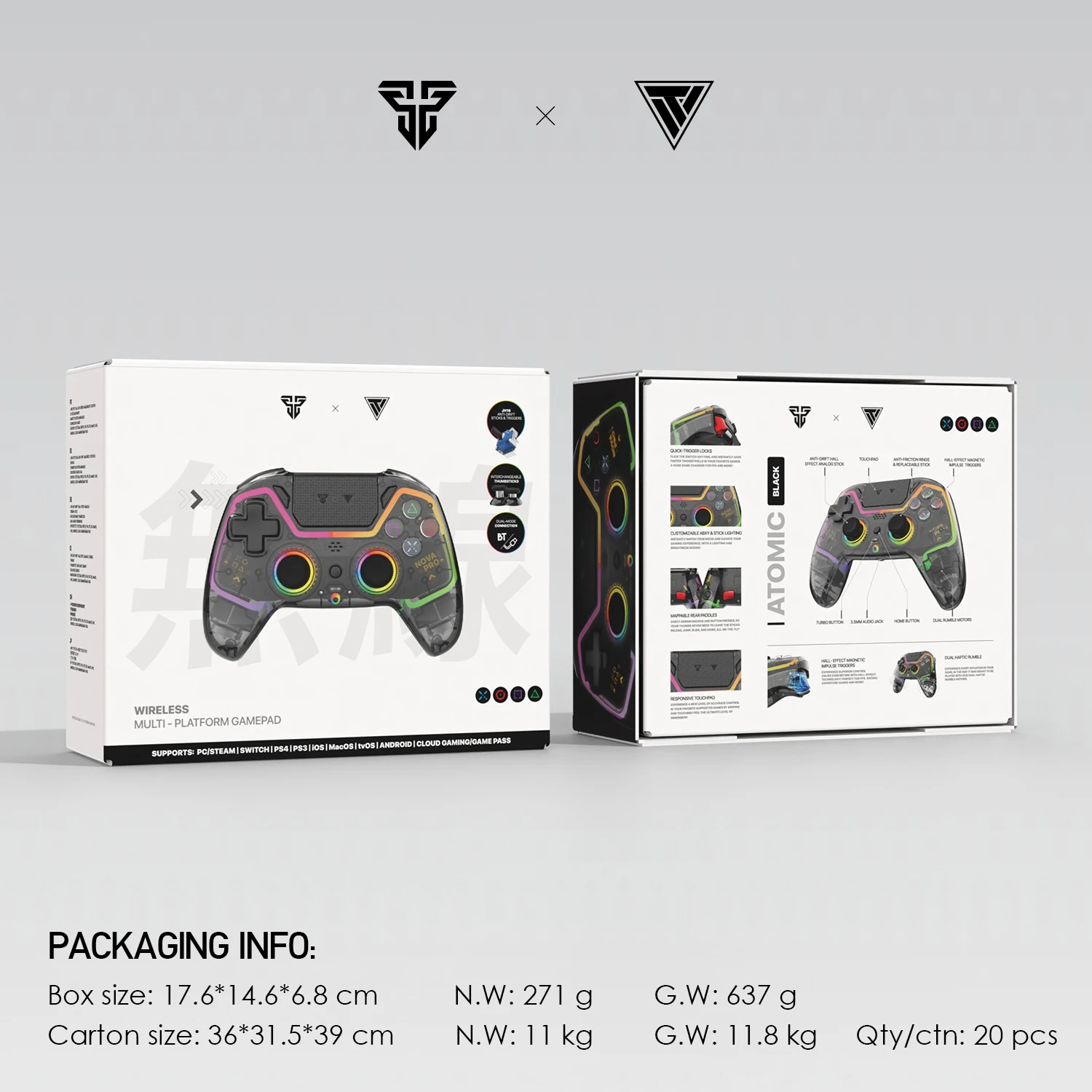 Fantech WGP14v2 Wireless Joystick Manette Gamepad Control De  Gaming Controller for Switch Xbox PC Wired Gamepad