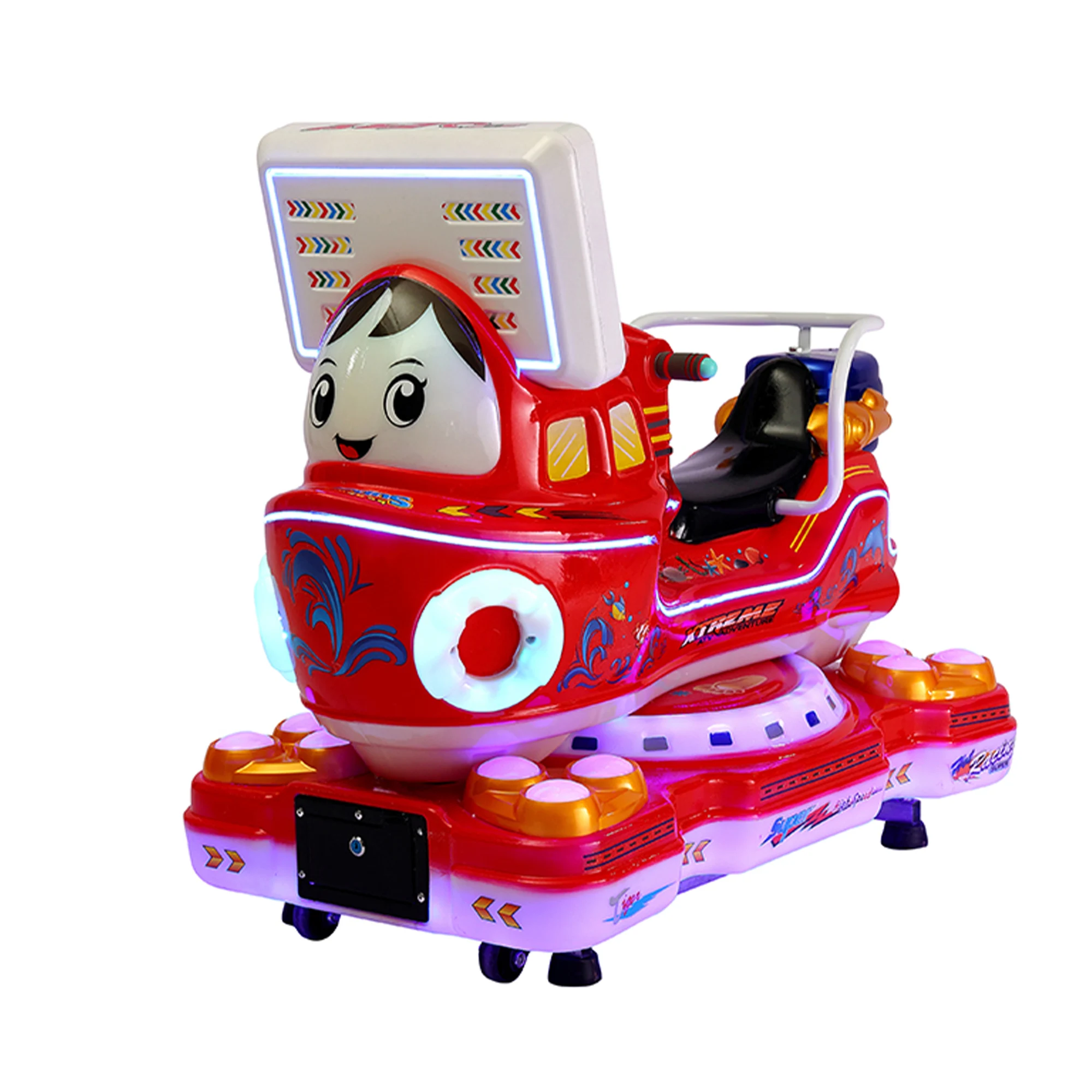 Factory Price Coin-Operated Arcade Swaying Car Single Motorcycle Racing Game Machine for 6+ Years English for Shopping Mall Game