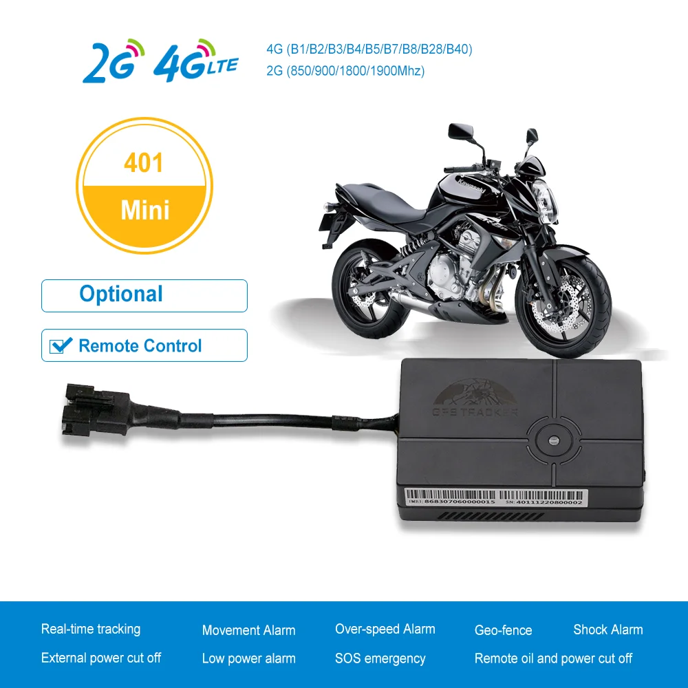 Gsm gprs gps трекер 4g gps401 с Bluetooth GPS 4G Автомобильный SOS сирена сигнализация