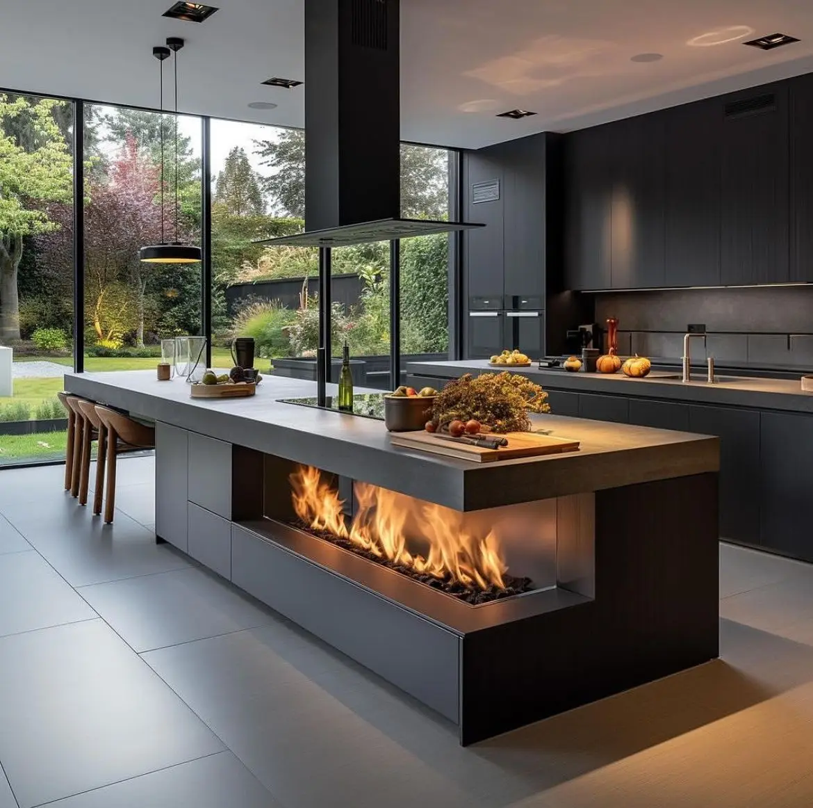Electric Fireplace, 3D, 1500 W, Metal - detail 26