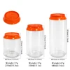 Clear bottle with light Orange lid
